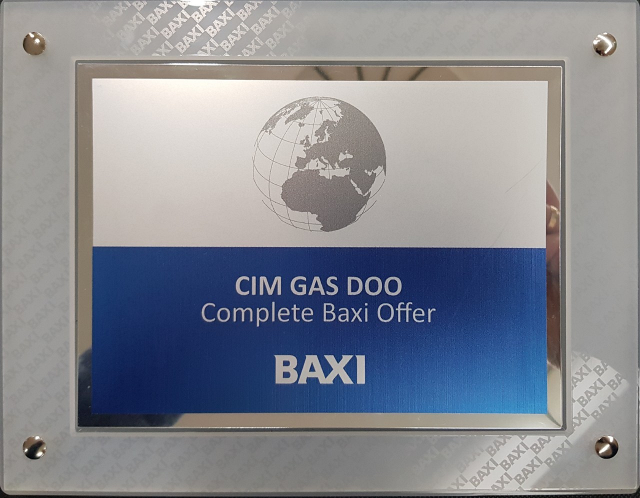 CIM GAS - BAXI Sales Award 2018